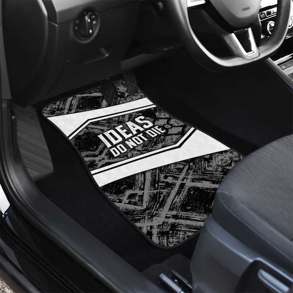 Steve Biko Car Mats with Monochrome Portrait, Ideas Do Not Die Quote - African Pride