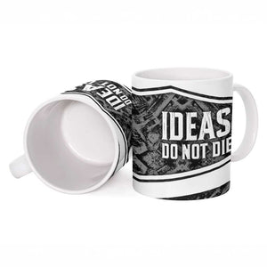 Steve Biko Ceramic Mug with Monochrome Portrait, Ideas Do Not Die Quote - African Pride