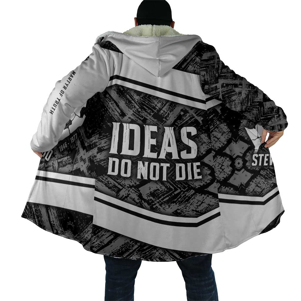Steve Biko Cloak with Monochrome Portrait, Ideas Do Not Die Quote - African Pride