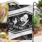 Steve Biko Garden Flag with Monochrome Portrait, Ideas Do Not Die Quote - African Pride