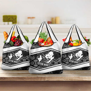 Steve Biko Grocery Bag with Monochrome Portrait, Ideas Do Not Die Quote - African Pride