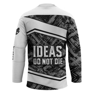 Steve Biko Hockey Jersey with Monochrome Portrait, Ideas Do Not Die Quote - African Pride