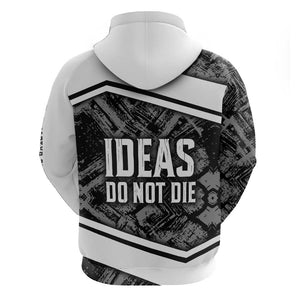 Steve Biko Hoodie with Monochrome Portrait, Ideas Do Not Die Quote - African Pride