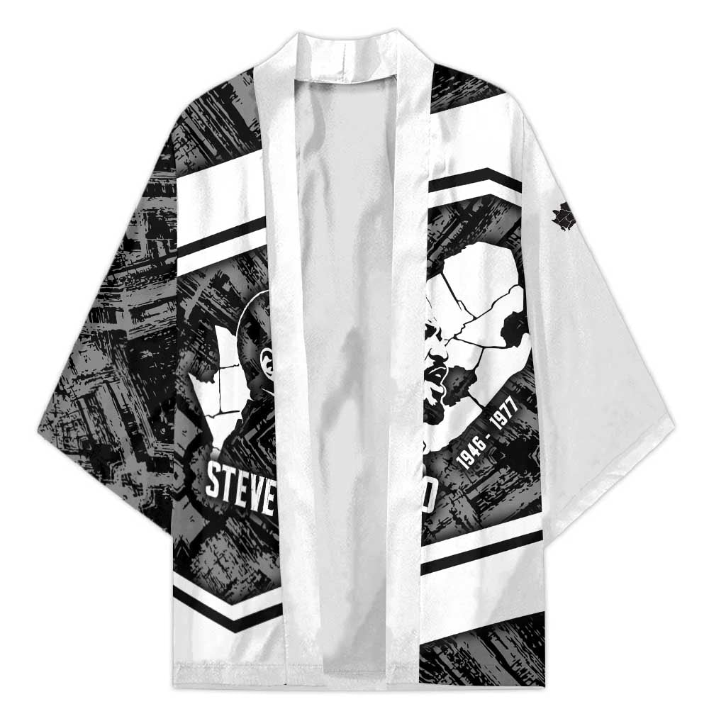 Steve Biko Kimono with Monochrome Portrait, Ideas Do Not Die Quote - African Pride