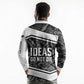 Steve Biko Long Sleeve Polo Shirt with Monochrome Portrait, Ideas Do Not Die Quote - African Pride