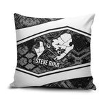 Steve Biko Pillow Cover with Monochrome Portrait, Ideas Do Not Die Quote - African Pride