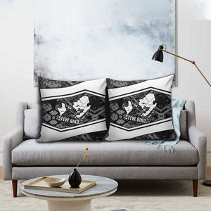 Steve Biko Pillow Cover with Monochrome Portrait, Ideas Do Not Die Quote - African Pride