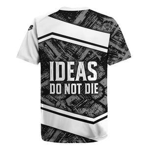Steve Biko Rugby Jersey with Monochrome Portrait, Ideas Do Not Die Quote - African Pride