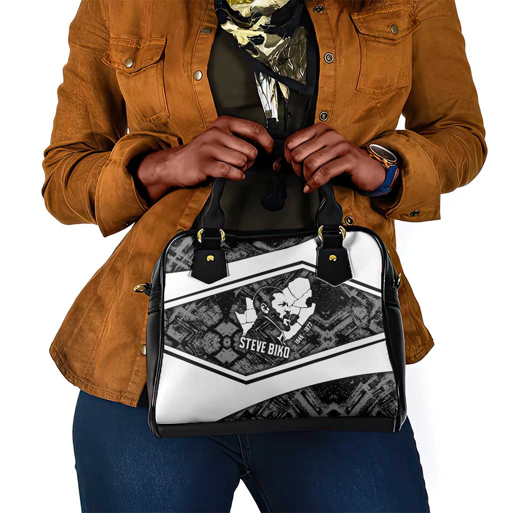 Steve Biko Shoulder Handbag with Monochrome Portrait, Ideas Do Not Die Quote - African Pride