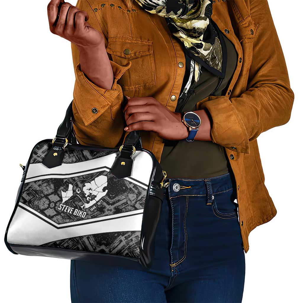 Steve Biko Shoulder Handbag with Monochrome Portrait, Ideas Do Not Die Quote - African Pride