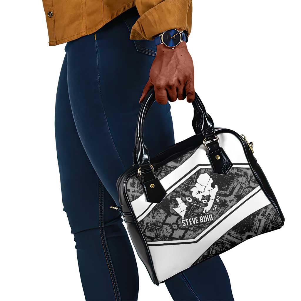 Steve Biko Shoulder Handbag with Monochrome Portrait, Ideas Do Not Die Quote - African Pride