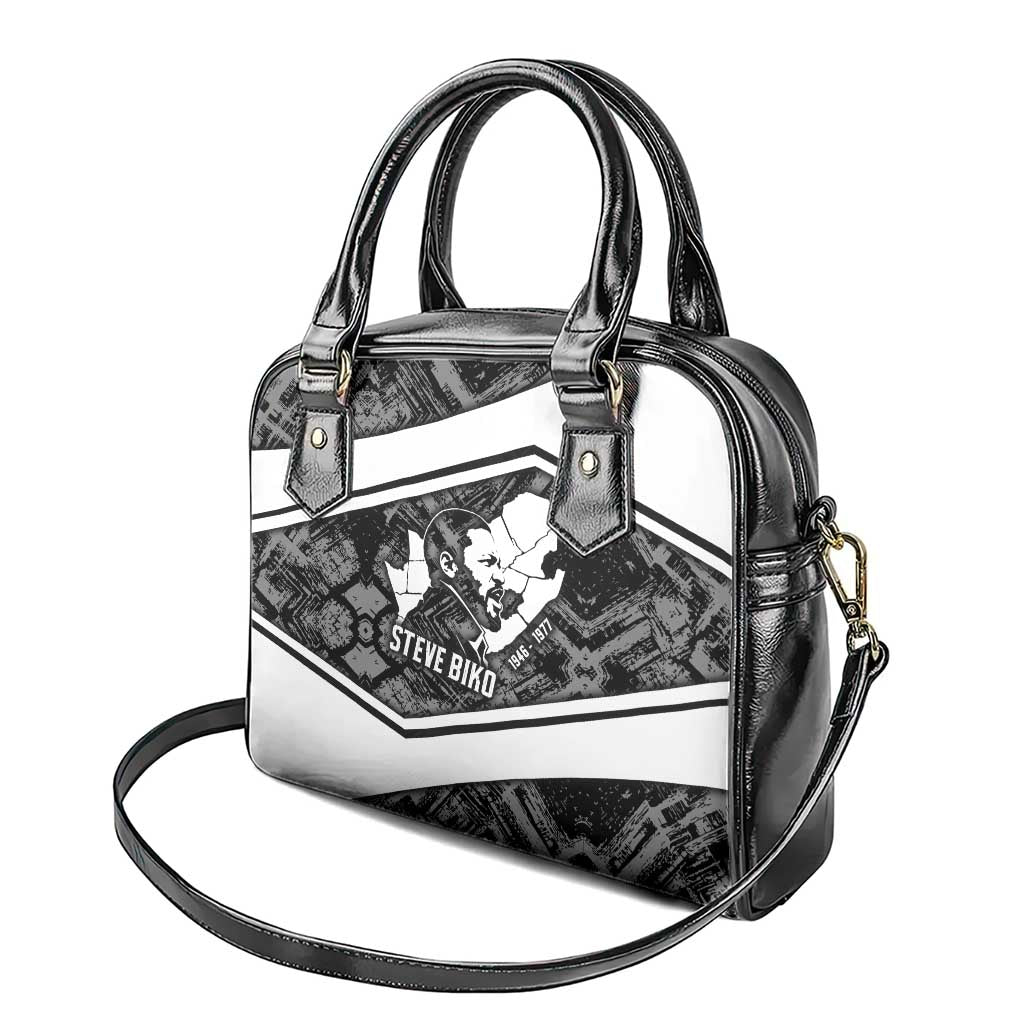 Steve Biko Shoulder Handbag with Monochrome Portrait, Ideas Do Not Die Quote - African Pride