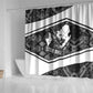 Steve Biko Shower Curtain with Monochrome Portrait, Ideas Do Not Die Quote - African Pride