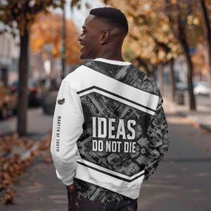 Steve Biko Sweatshirt with Monochrome Portrait, Ideas Do Not Die Quote - African Pride