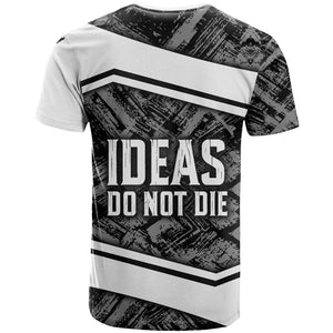 Steve Biko T shirt with Monochrome Portrait, Ideas Do Not Die Quote - African Pride