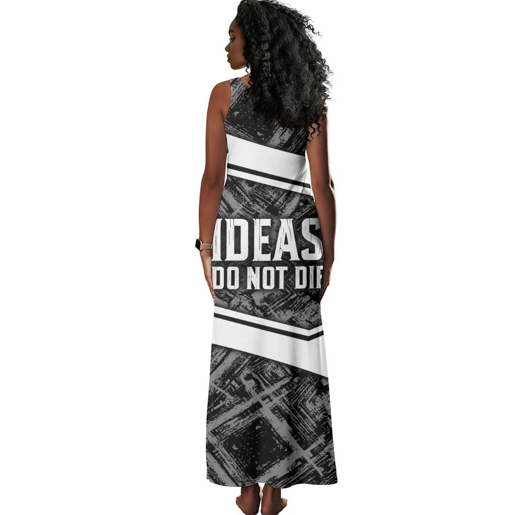 Steve Biko Tank Maxi Dress with Monochrome Portrait, Ideas Do Not Die Quote - African Pride