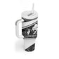 Steve Biko Tumbler With Handle with Monochrome Portrait, Ideas Do Not Die Quote - African Pride