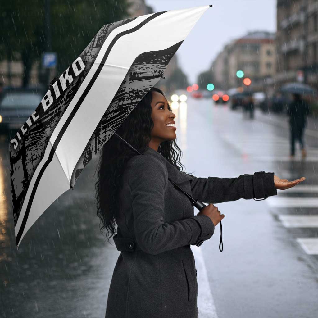 Steve Biko Umbrella with Monochrome Portrait, Ideas Do Not Die Quote - African Pride