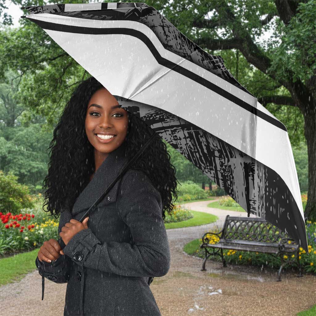 Steve Biko Umbrella with Monochrome Portrait, Ideas Do Not Die Quote - African Pride