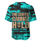 Chinua Achebe Baseball Jersey with Tribal Mask Design, Things Fall Apart Quote and Teal Abstract - African Pride