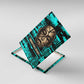 Chinua Achebe Canvas Wall Art with Tribal Mask Design, Things Fall Apart Quote and Teal Abstract - African Pride