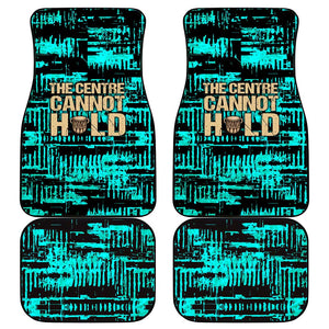Chinua Achebe Car Mats with Tribal Mask Design, Things Fall Apart Quote and Teal Abstract - African Pride
