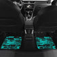 Chinua Achebe Car Mats with Tribal Mask Design, Things Fall Apart Quote and Teal Abstract - African Pride