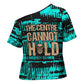 Chinua Achebe Cross Shoulder Shirt with Tribal Mask Design, Things Fall Apart Quote and Teal Abstract - African Pride