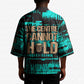 Chinua Achebe Kimono with Tribal Mask Design, Things Fall Apart Quote and Teal Abstract - African Pride