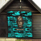Chinua Achebe Quilt with Tribal Mask Design, Things Fall Apart Quote and Teal Abstract - African Pride