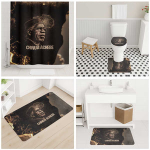 Chinua Achebe Bathroom Set with Sepia Portrait, Lion Historians Quote and Vintage African Map - African Pride