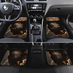 Chinua Achebe Car Mats with Sepia Portrait, Lion Historians Quote and Vintage African Map - African Pride