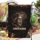 Chinua Achebe Garden Flag with Sepia Portrait, Lion Historians Quote and Vintage African Map - African Pride