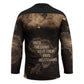 Chinua Achebe Hockey Jersey with Sepia Portrait, Lion Historians Quote and Vintage African Map - African Pride