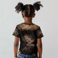 Chinua Achebe Kid T shirt with Sepia Portrait, Lion Historians Quote and Vintage African Map - African Pride