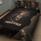 Chinua Achebe Quilt Bed Set with Sepia Portrait, Lion Historians Quote and Vintage African Map - African Pride