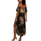 Chinua Achebe Summer Maxi Dress with Sepia Portrait, Lion Historians Quote and Vintage African Map - African Pride