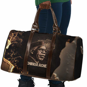 Chinua Achebe Travel Bag with Sepia Portrait, Lion Historians Quote and Vintage African Map - African Pride