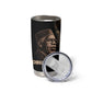 Chinua Achebe Tumbler Cup with Sepia Portrait, Lion Historians Quote and Vintage African Map - African Pride