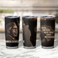 Chinua Achebe Tumbler Cup with Sepia Portrait, Lion Historians Quote and Vintage African Map - African Pride