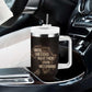 Chinua Achebe Tumbler With Handle with Sepia Portrait, Lion Historians Quote and Vintage African Map - African Pride