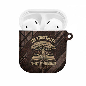 Chinua Achebe AirPods Case with Tribal Symbol Design, The Storyteller Quote and Africa Wrote Back - African Pride