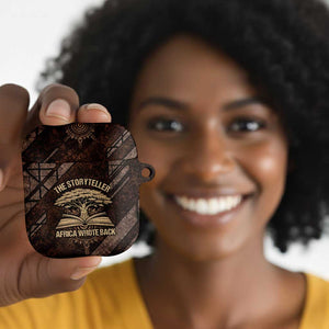 Chinua Achebe AirPods Case with Tribal Symbol Design, The Storyteller Quote and Africa Wrote Back - African Pride