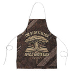 Chinua Achebe Apron with Tribal Symbol Design, The Storyteller Quote and Africa Wrote Back - African Pride