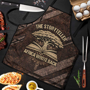 Chinua Achebe Apron with Tribal Symbol Design, The Storyteller Quote and Africa Wrote Back - African Pride