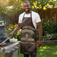 Chinua Achebe Apron with Tribal Symbol Design, The Storyteller Quote and Africa Wrote Back - African Pride