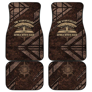 Chinua Achebe Car Mats with Tribal Symbol Design, The Storyteller Quote and Africa Wrote Back - African Pride