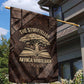 Chinua Achebe Garden Flag with Tribal Symbol Design, The Storyteller Quote and Africa Wrote Back - African Pride