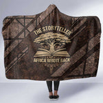 Chinua Achebe Hooded Blanket with Tribal Symbol Design, The Storyteller Quote and Africa Wrote Back - African Pride