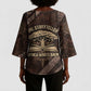 Chinua Achebe Kimono Sleeve Blouse with Tribal Symbol Design, The Storyteller Quote and Africa Wrote Back - African Pride